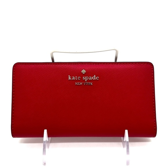 kate spade Handbags - Kate Spade Large Madison Slim Bifold Wallet Red (NWT)